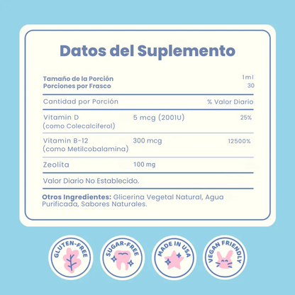Gotas de Zeolita y Vitaminas para Niños