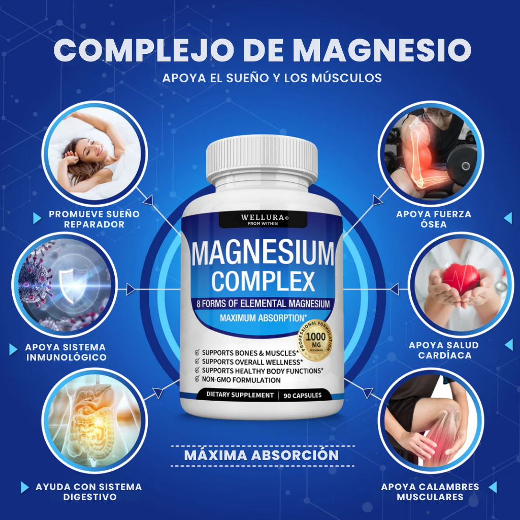 Magnesio Completo con 8 Formas – 1000mg