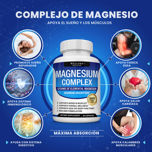 Magnesio Completo con 8 Formas – 1000mg