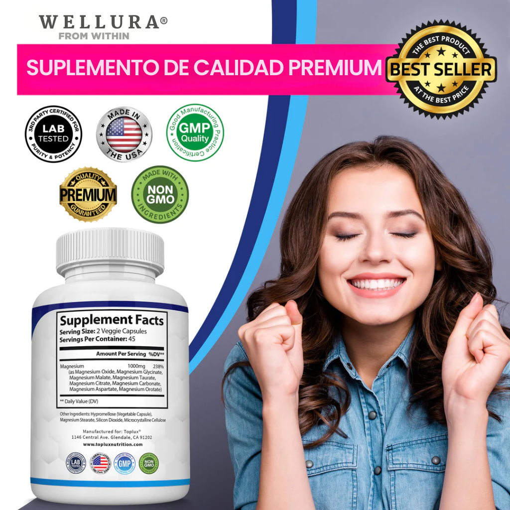 Magnesio Completo con 8 Formas – 1000mg