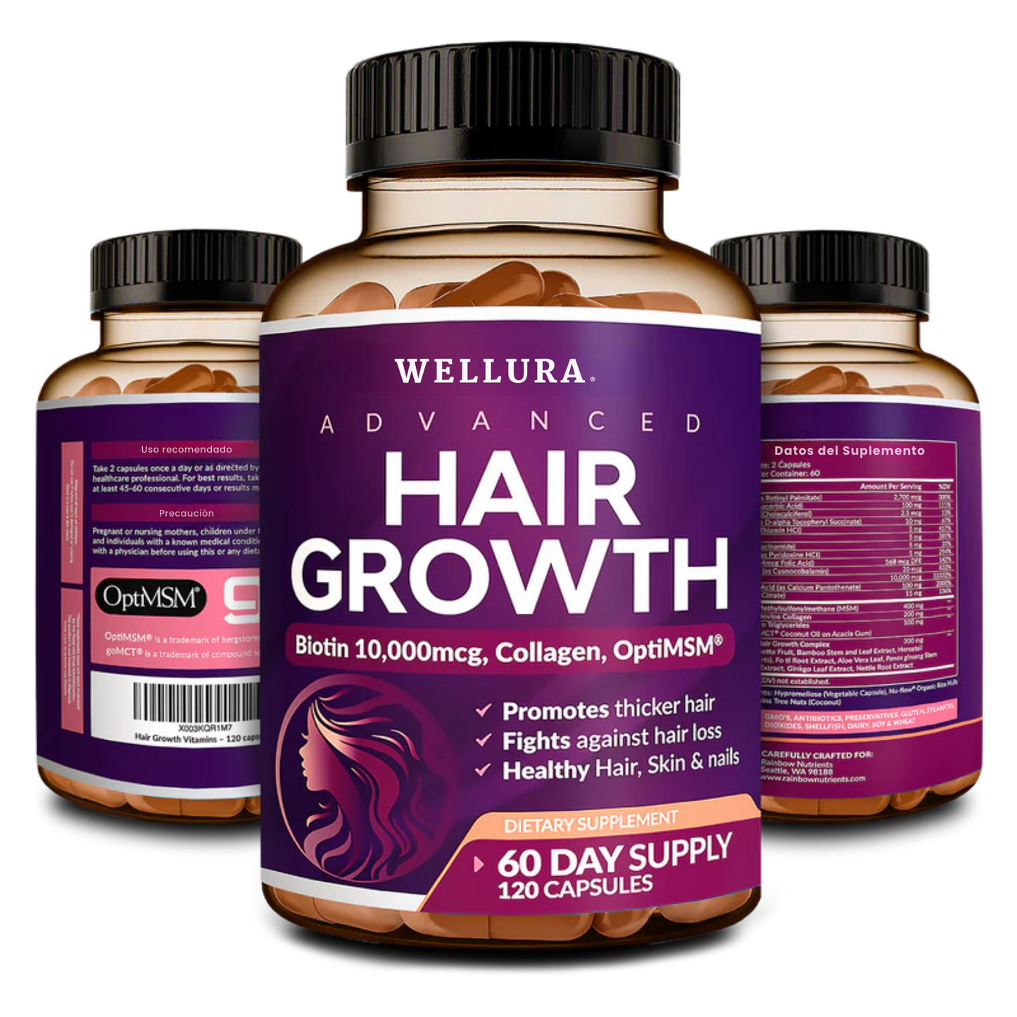 Vitaminas para el Crecimiento del Cabello