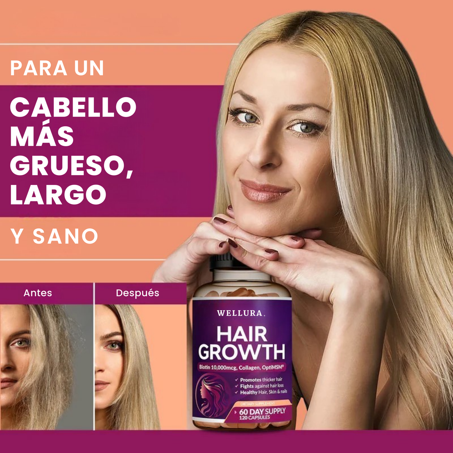 Vitaminas para el Crecimiento del Cabello