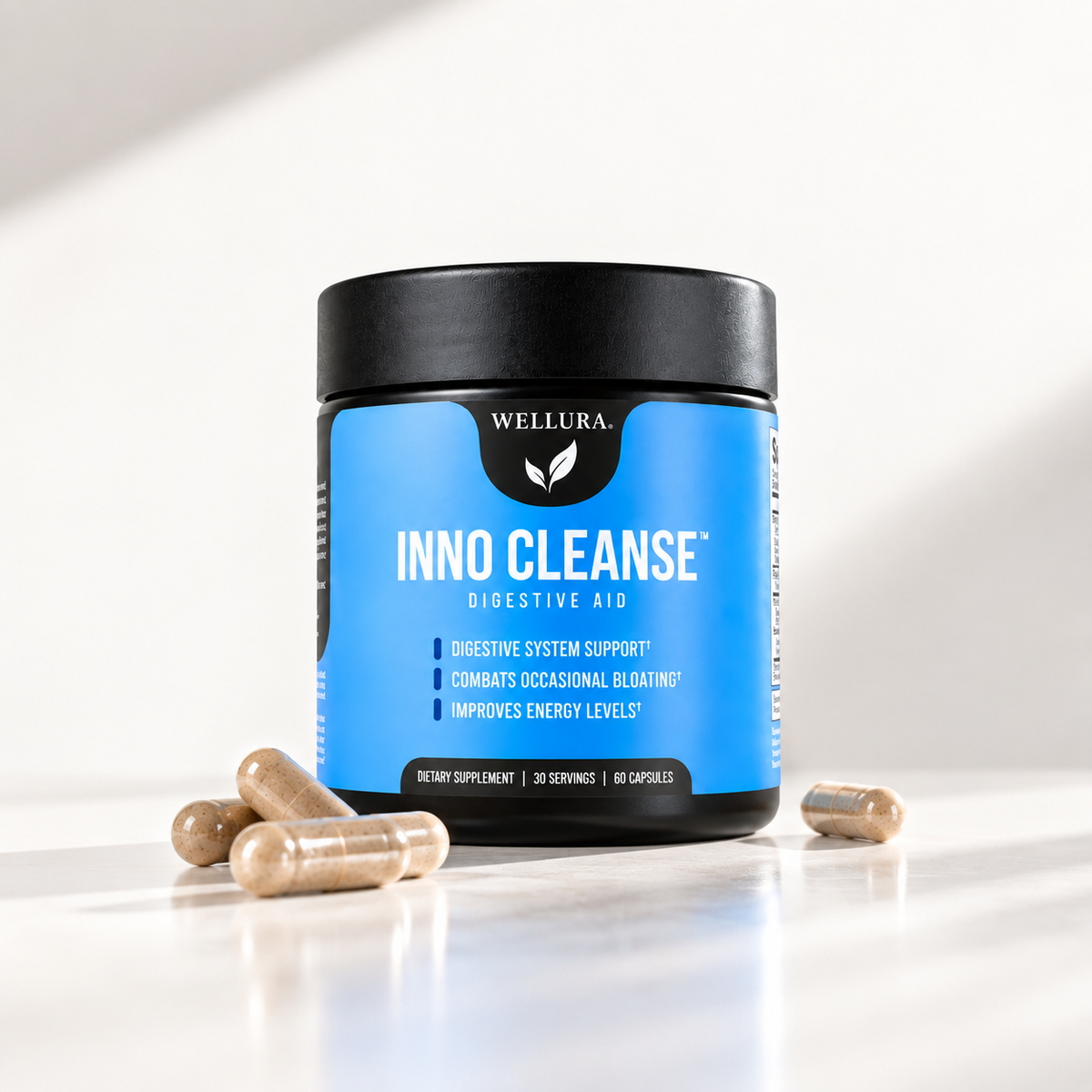 Wellura Inno Cleanse – Desintoxicación Natural de 14 Días para el Intestino, Suplemento Digestivo Sin Gluten