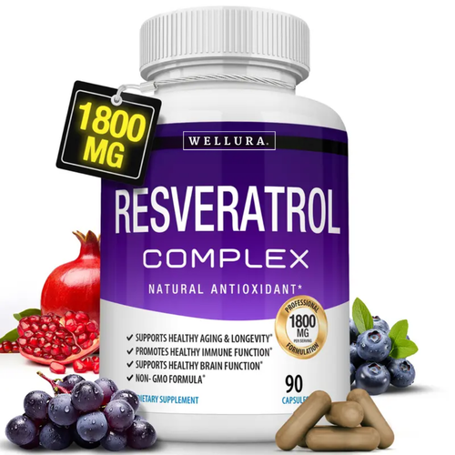 Resveratrol Complex 1800mg Potente Antioxidante Natural