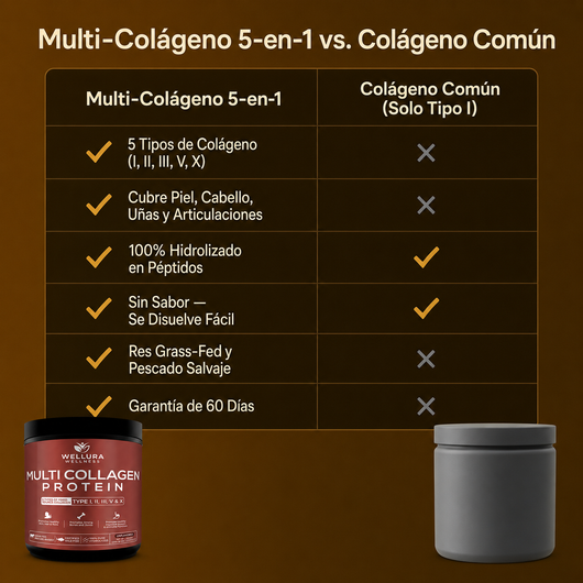 Multi-Colágeno 5-en-1 — ingredientes de origen natural