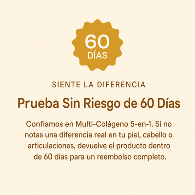 Multi-Colágeno 5-en-1 — garantía de devolución de 60 días
