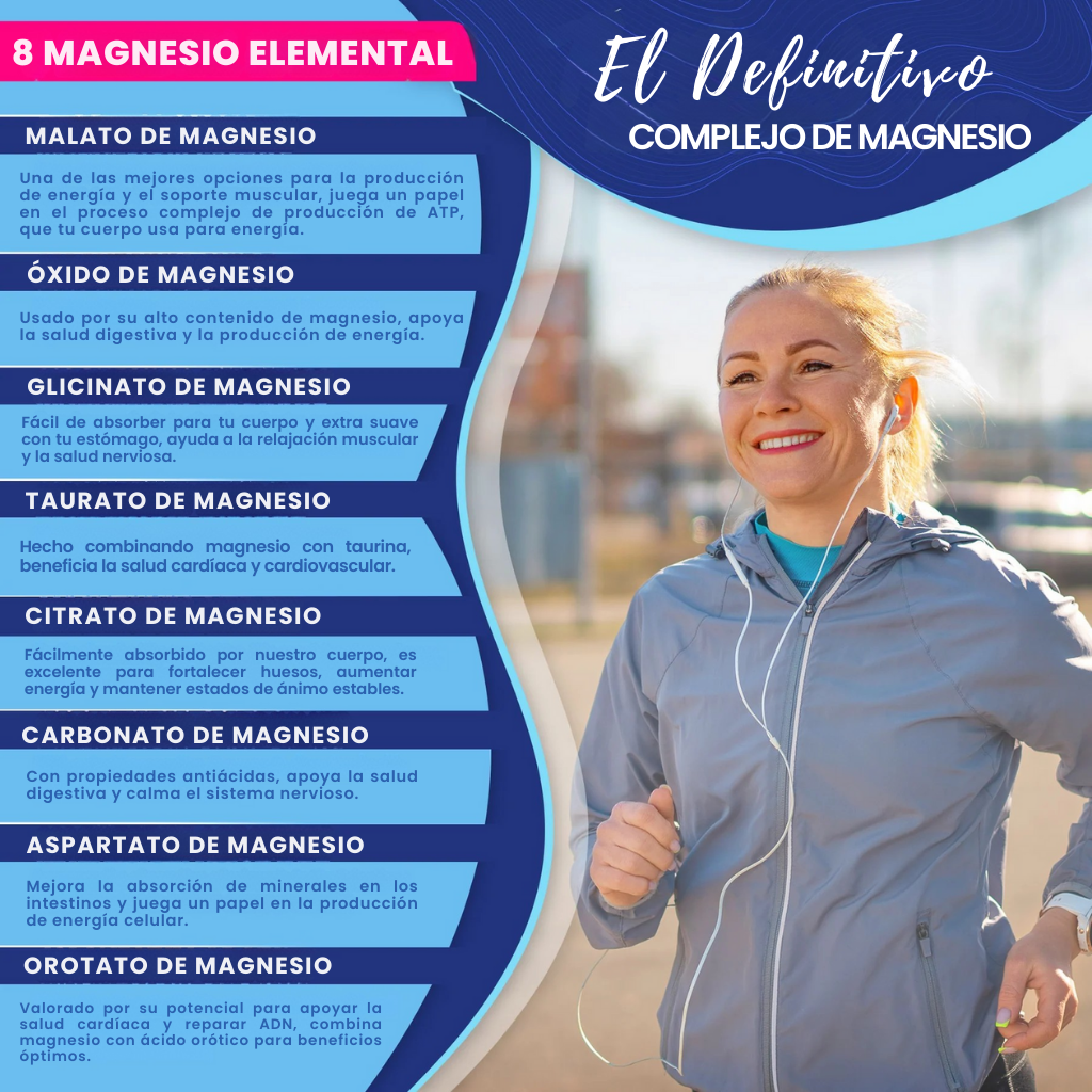 Magnesio Completo con 8 Formas – 1000mg
